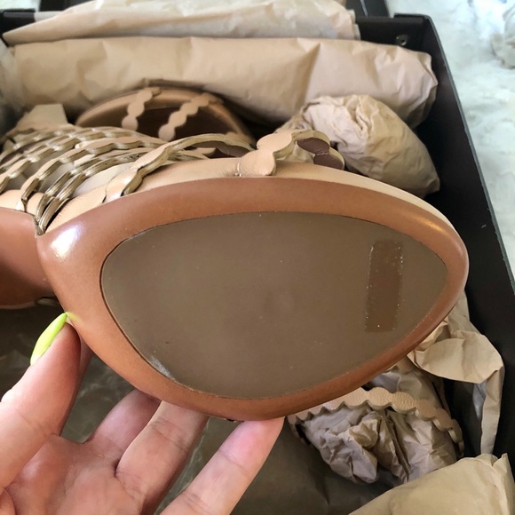 Alaia Nude Strappy Sandal Heels - Picture 4 of 8